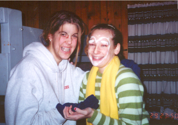 Jodee and Me wearing our make up from Camp Jam.